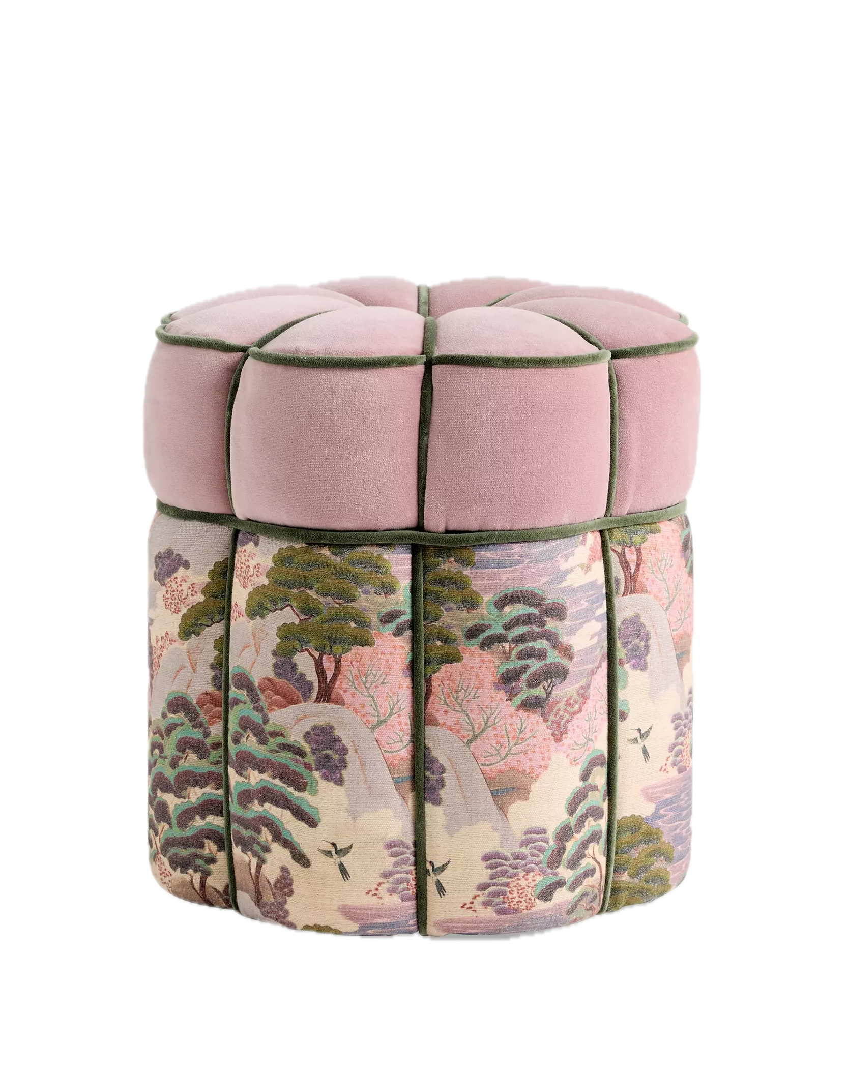 Anthropologie Merve Floral-Shaped Ottoman