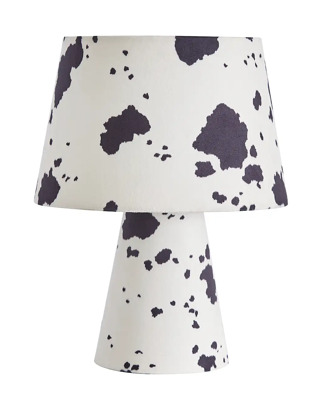 Cow Print Velvet Table Lamp