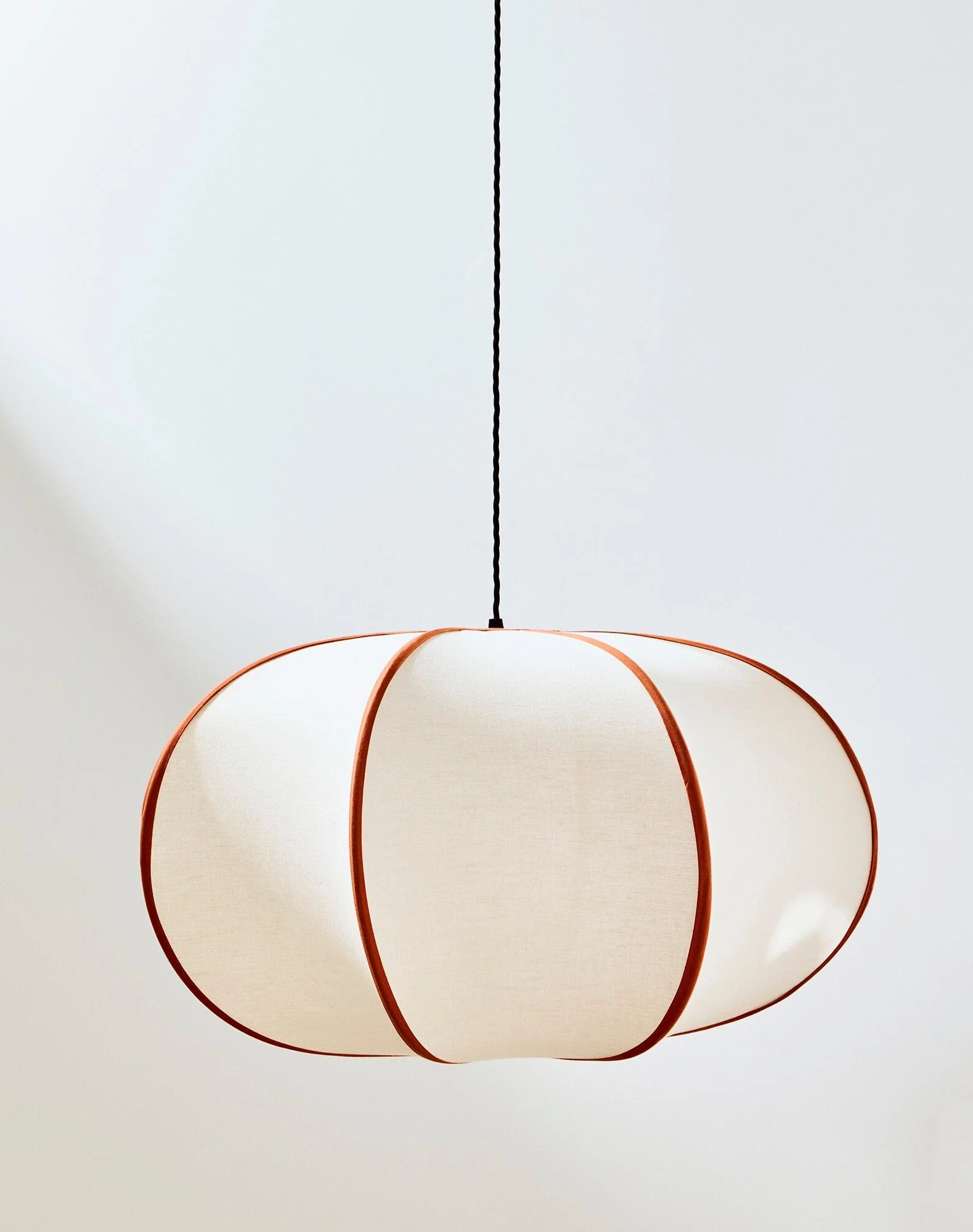 Paloma Oval Brown Fabric Pendant Lamp Shade