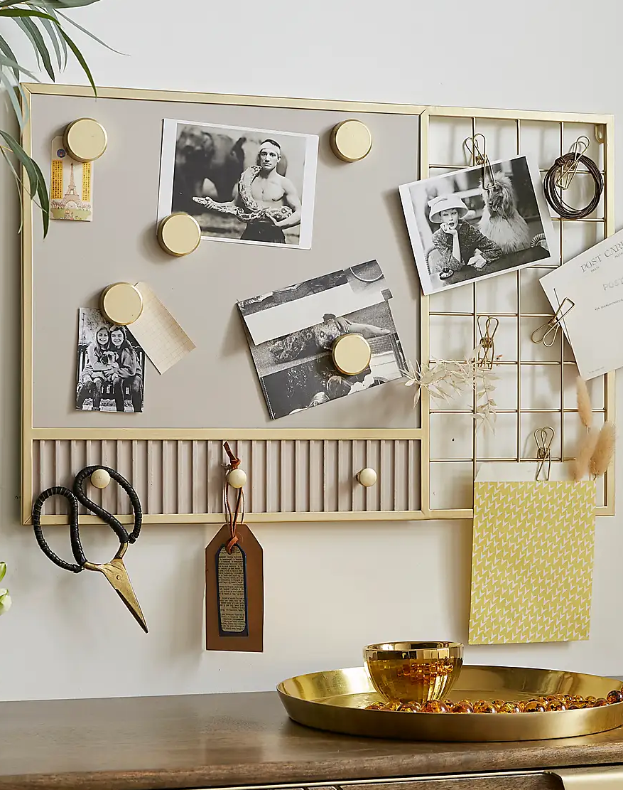Modern Luxe Ribbed Magnetic Notice Board