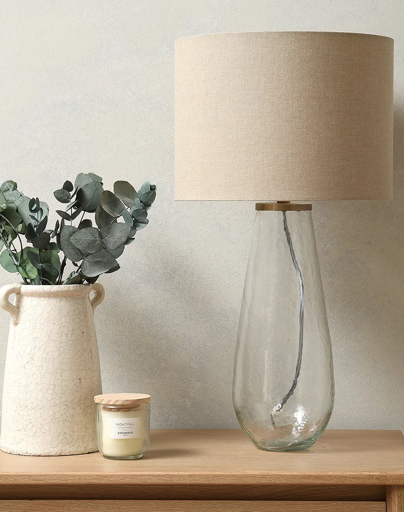 Aubrey Glass Large Lamp