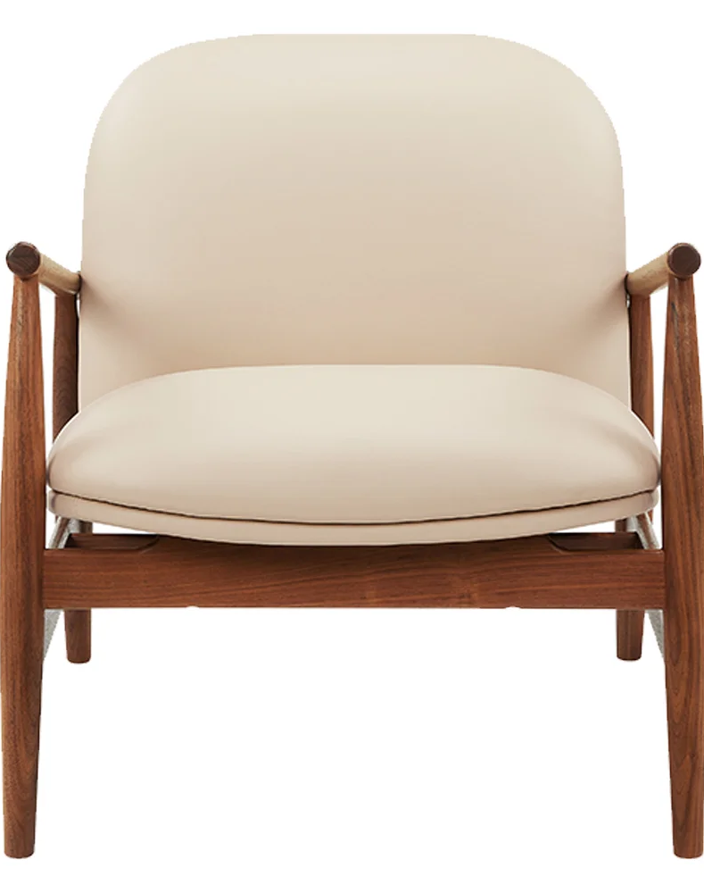 Halford Walnut
Leather Lounge Chair
