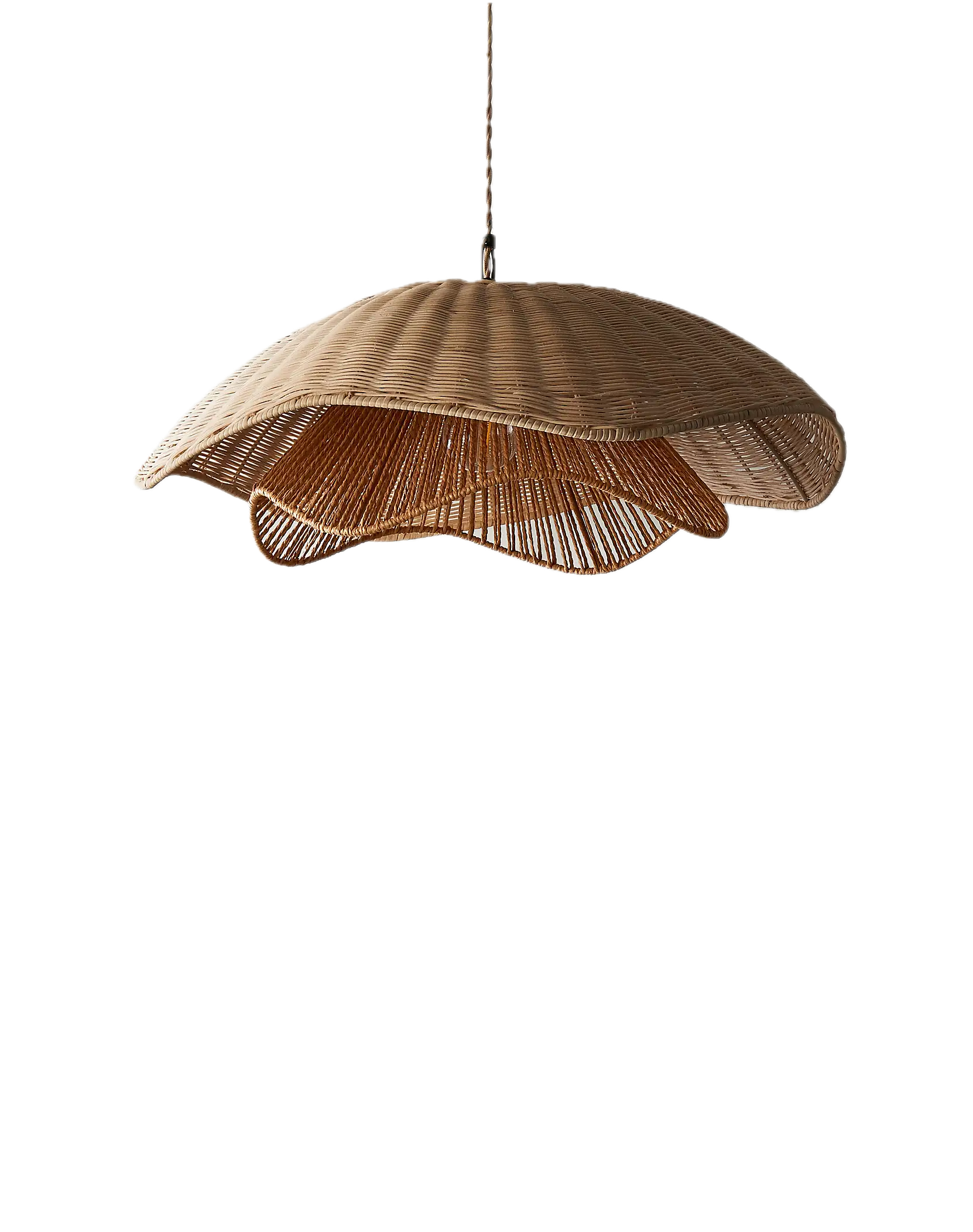 Dione Adjustable Rattan Pendant Light