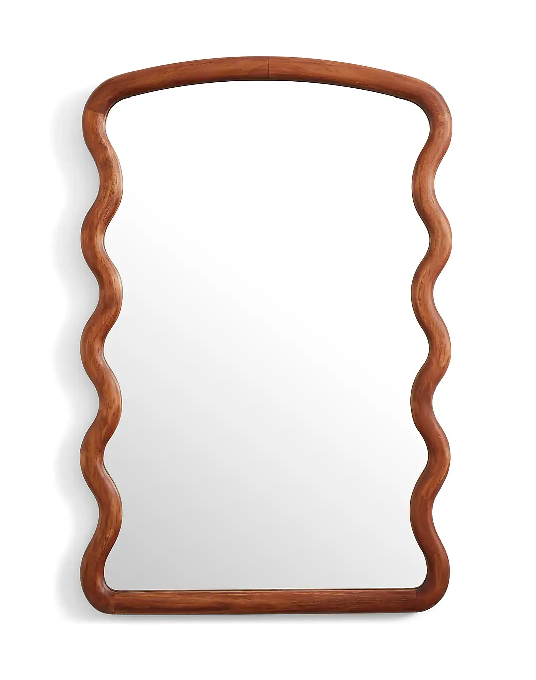 Cleo Rectangle Wood Wiggle Wall Mirror