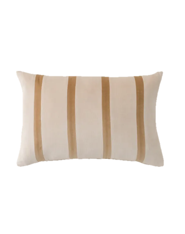 Dunelm Clara Pencil Stripe Velvet Rectangle Cushion