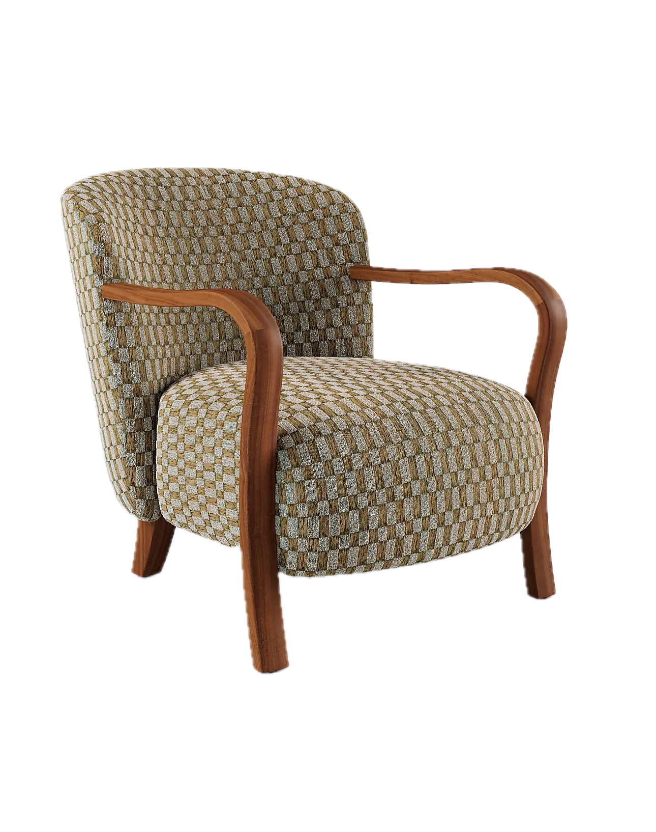 Dunelm Clara Checkerboard Accent Chair