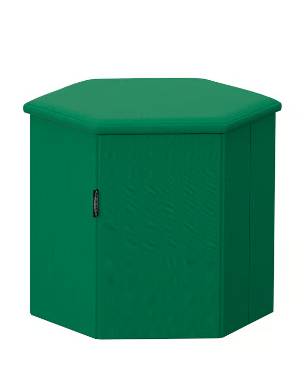 IKEA - KJUGE Pouf with storage, Vissle deep green