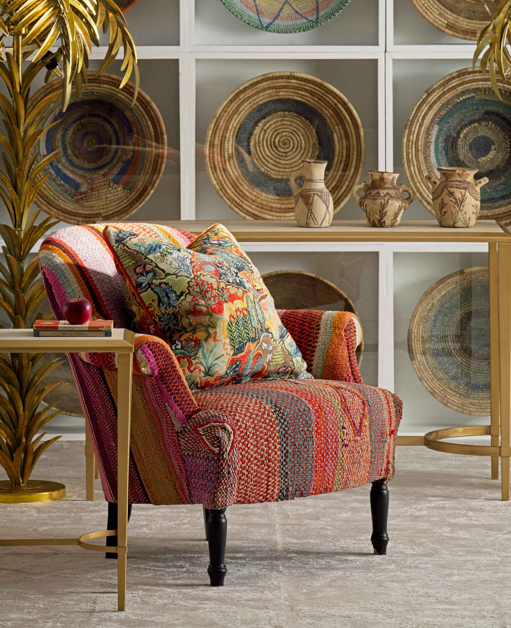 376204 victoria chair andean kazan console and side tables forest multi cushion sml