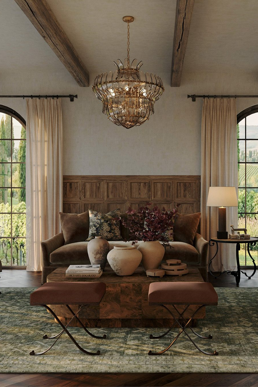 Kathy Kuo Home Cozy Room