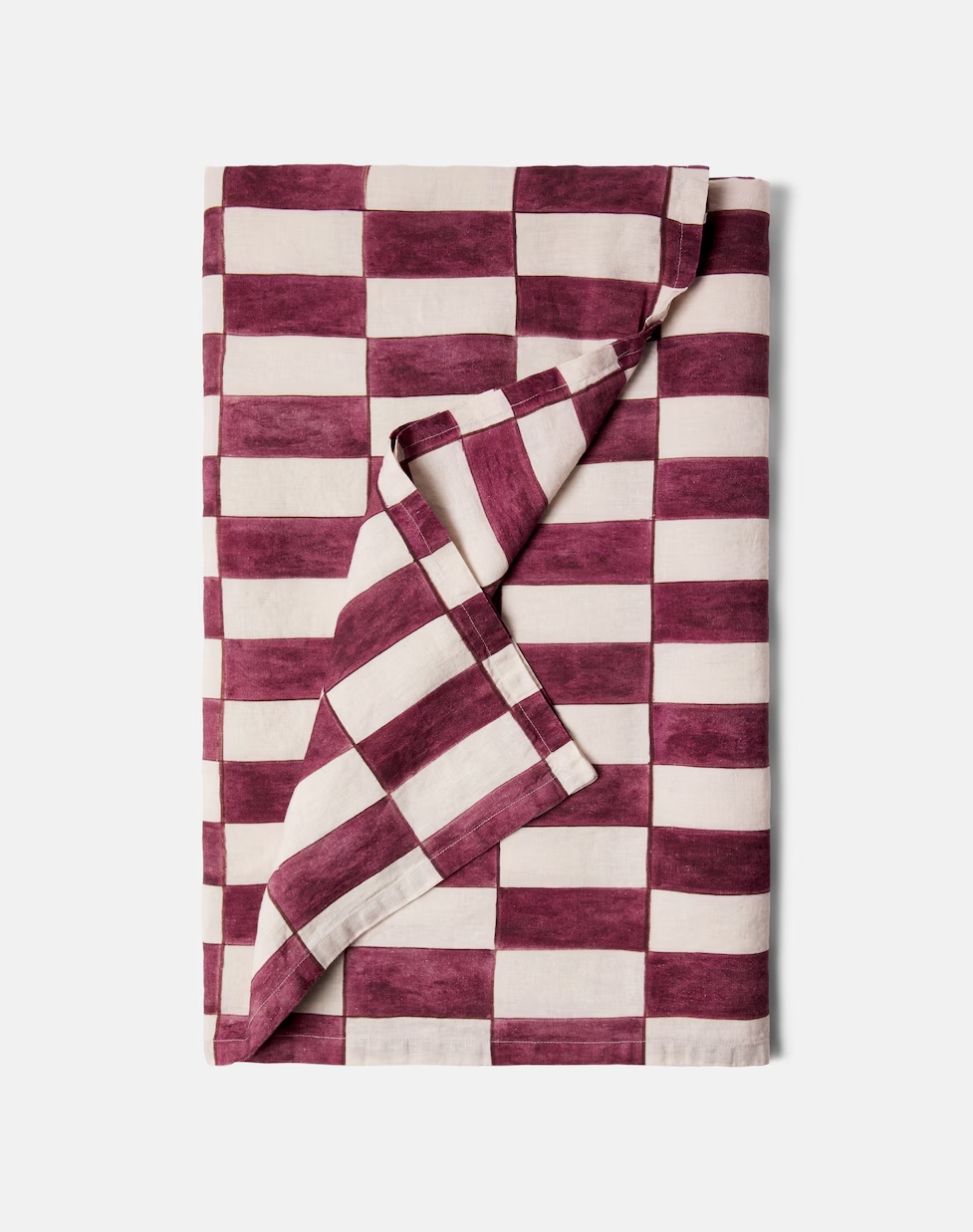 Once Milano Checked linen tablecloth
