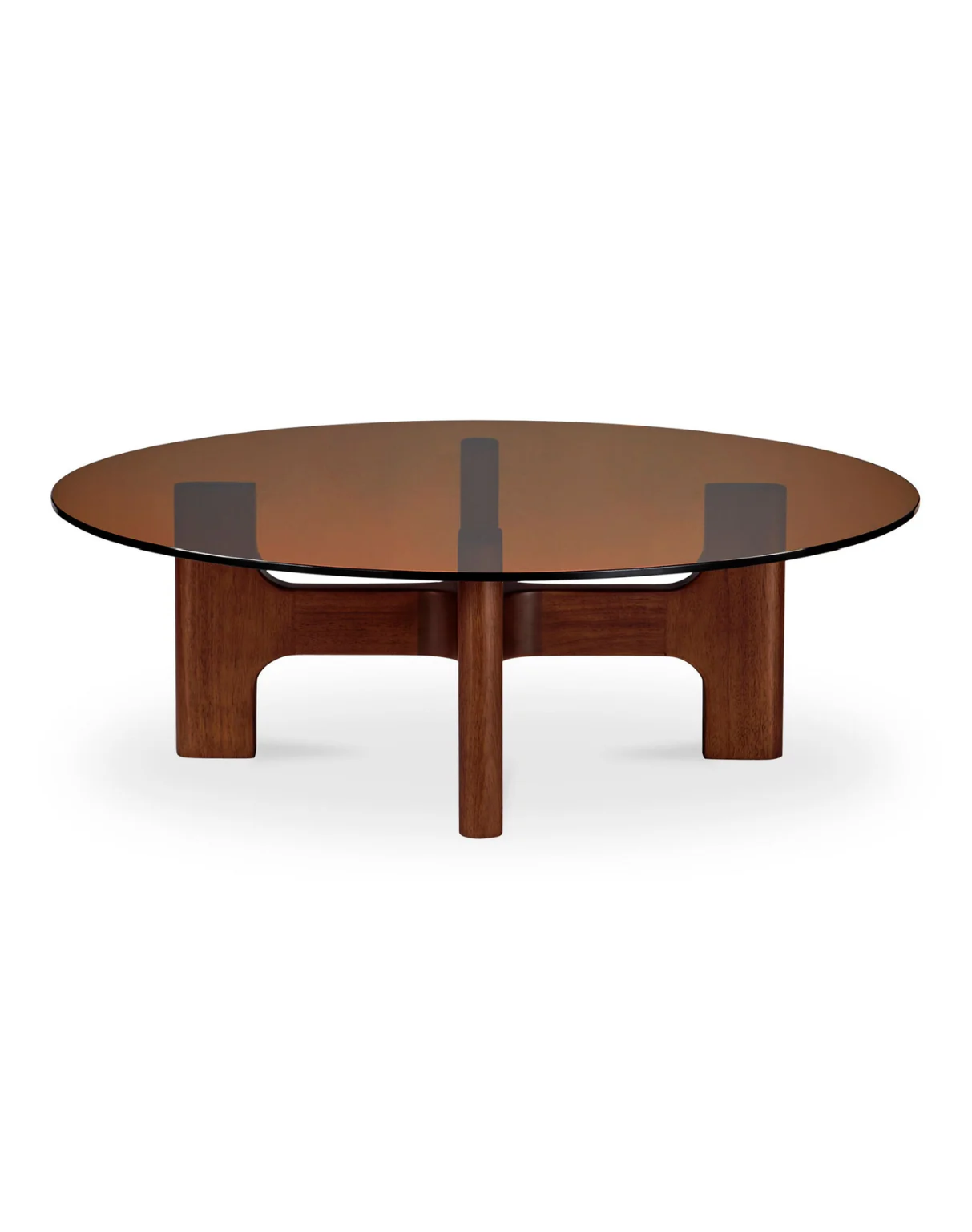 Novi Living Luke Brown Glass Coffee Table