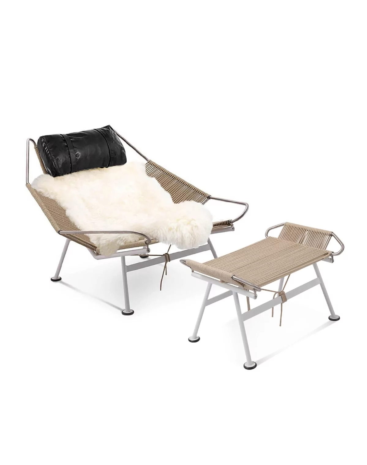 Eternity Modern Flag Halyard Chair & Ottoman