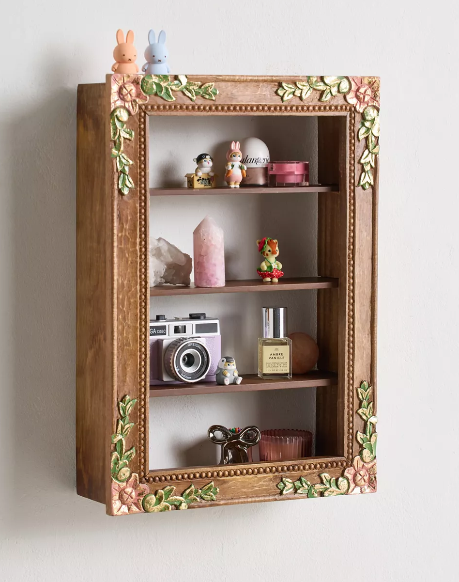 Urban Outfitters - Florence Floral Gilded Figurine Wall Shelf