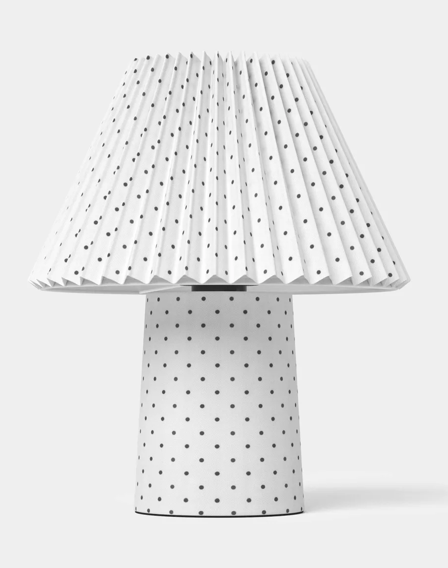 Trend Pleated Double Shade Small Dot White - Room Essentials™