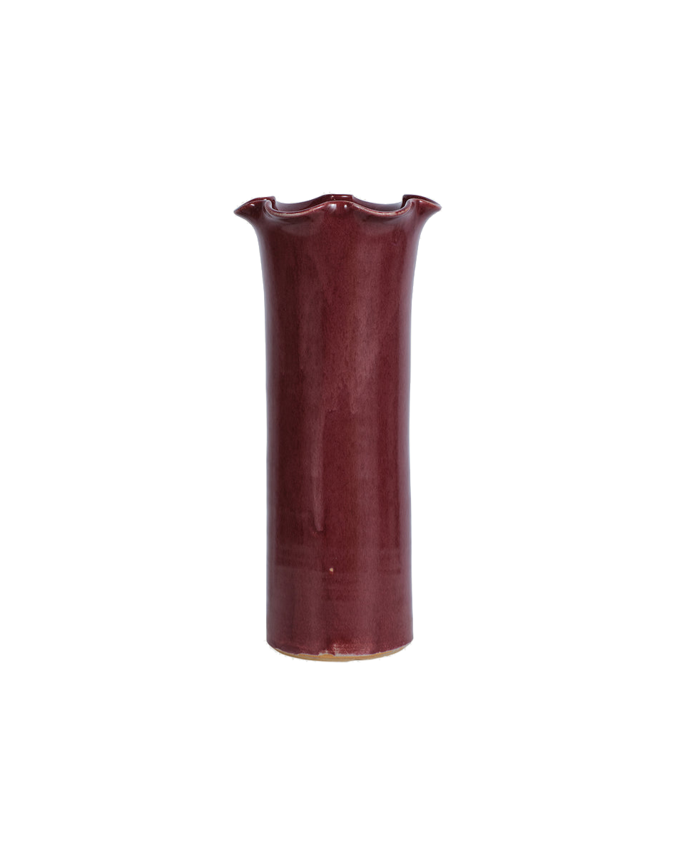 Heal's Fluted Vase Oxblood
