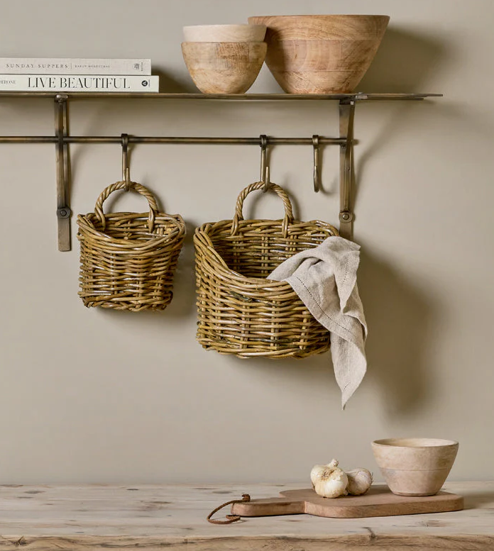Basti Iron Storage Shelf Antique Brass nkuku