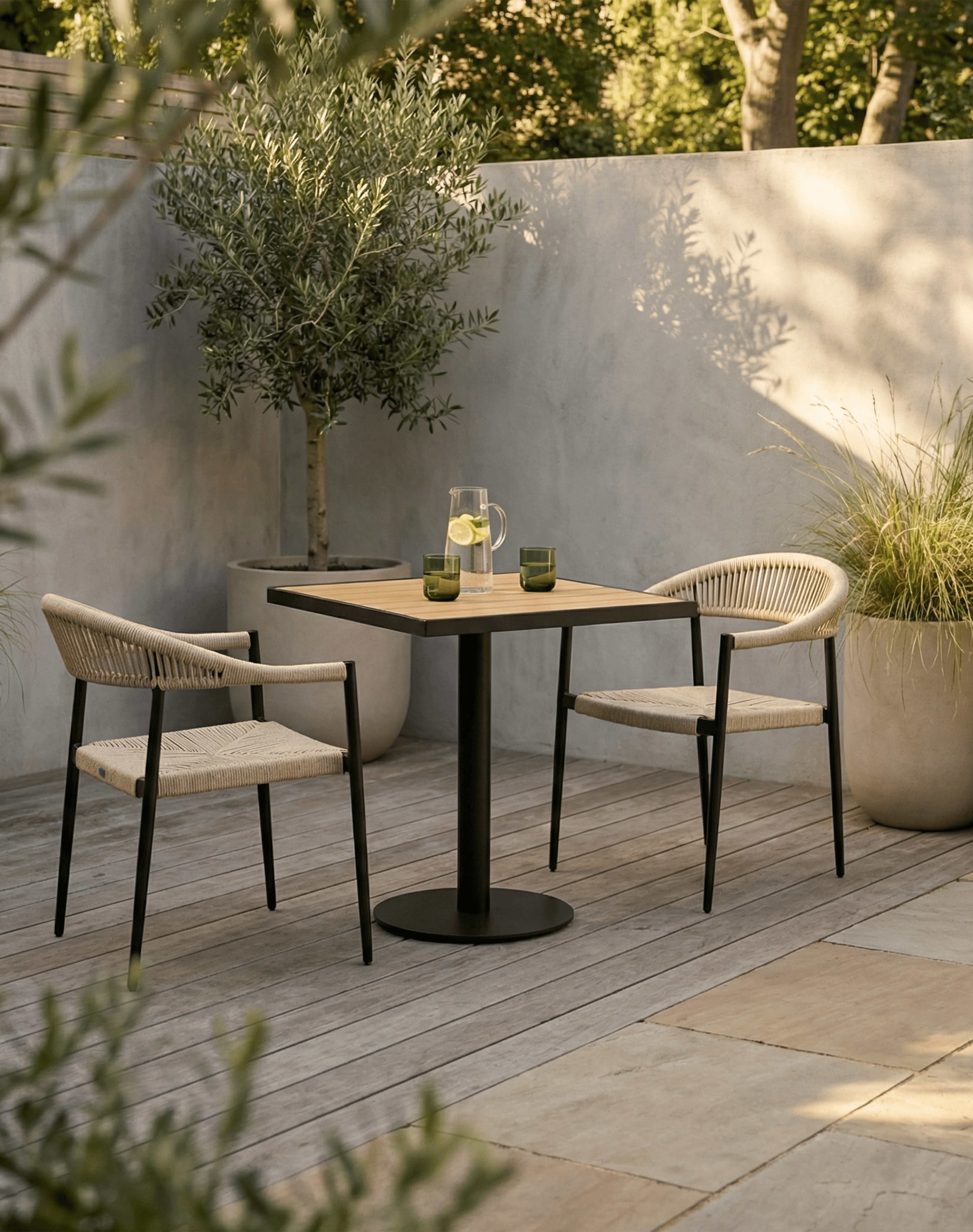 Cult Furniture Cole 2 Seat Square Garden Bistro Table