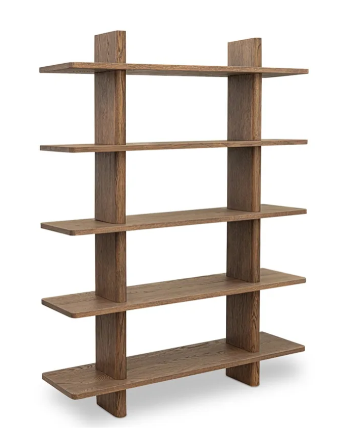 Camilla Oak Bookcase Kathy Kuo Home