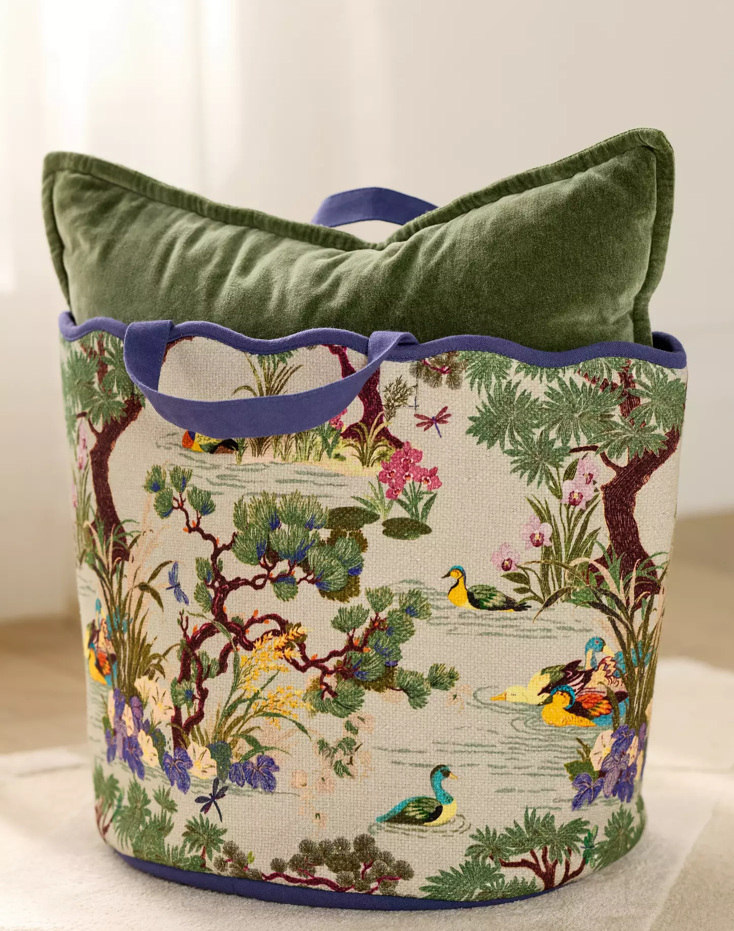 Anthropologie - Printed Scallop Cotton Basket