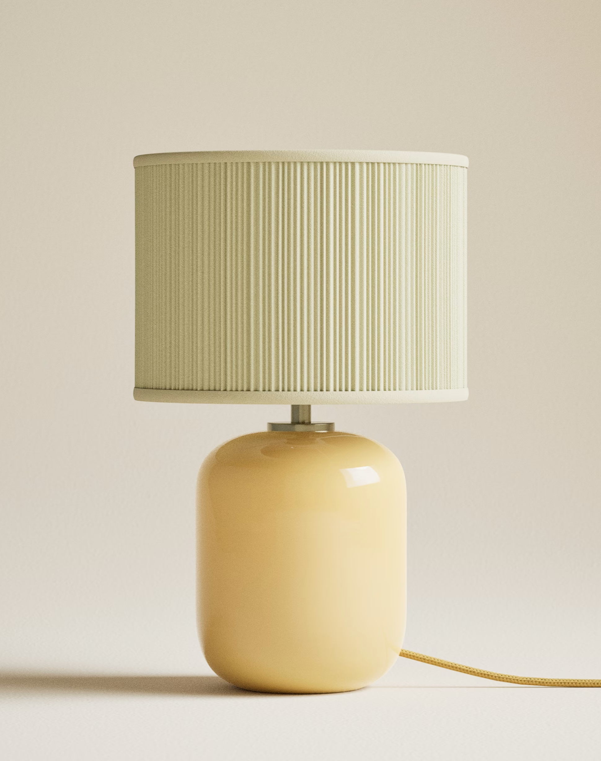 Milk Glass Pleated Shade Table Lamp