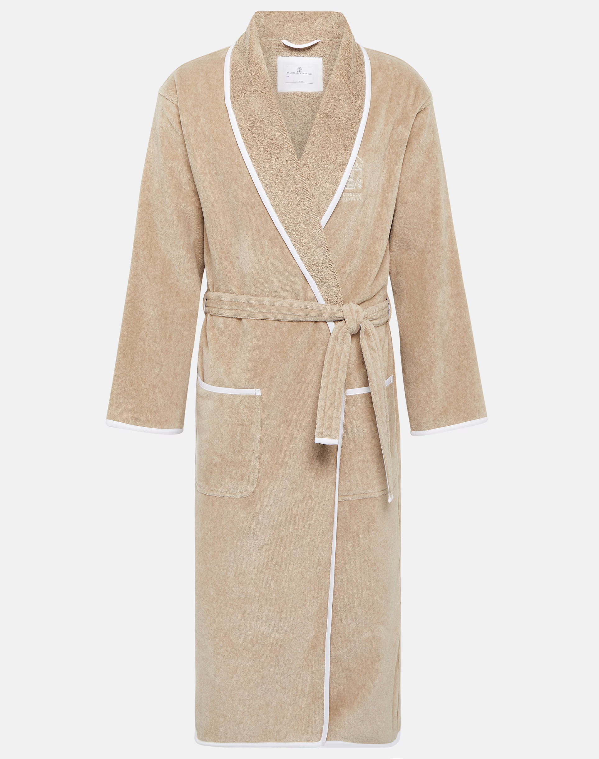Brunello Cucinelli
Linen-trimmed cotton terry bathrobe