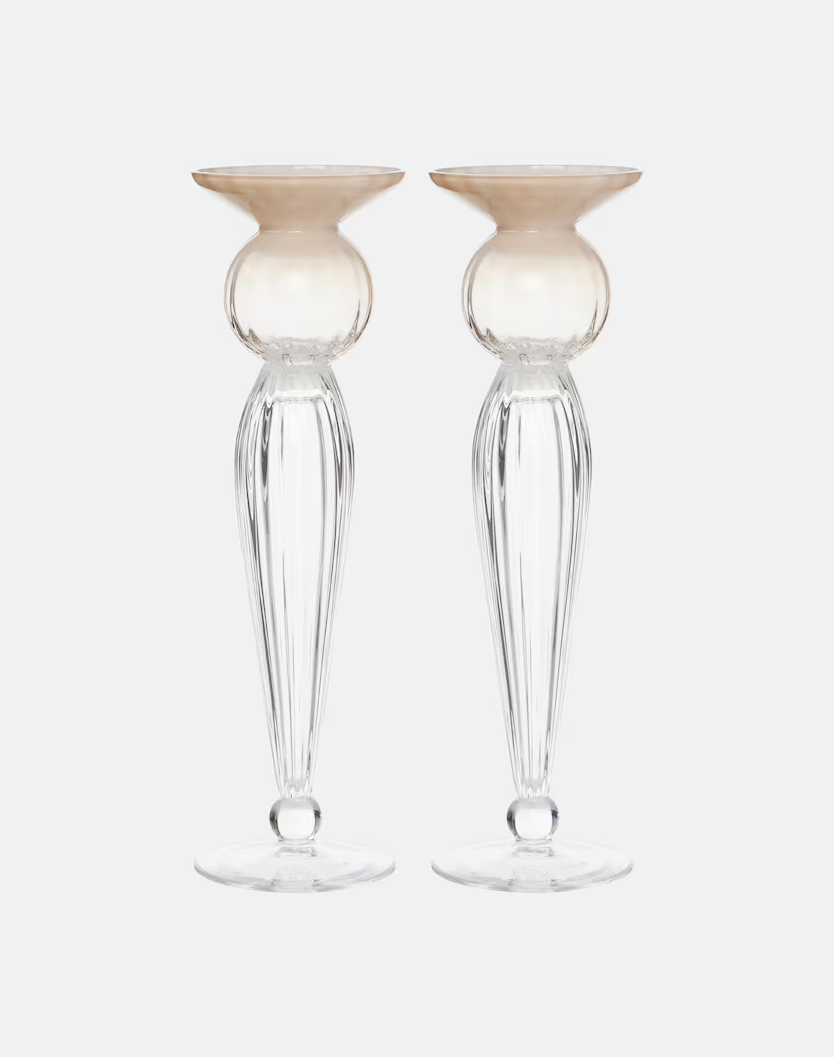 Brunello Cucinelli
Set of 2 Murano glass candle holders