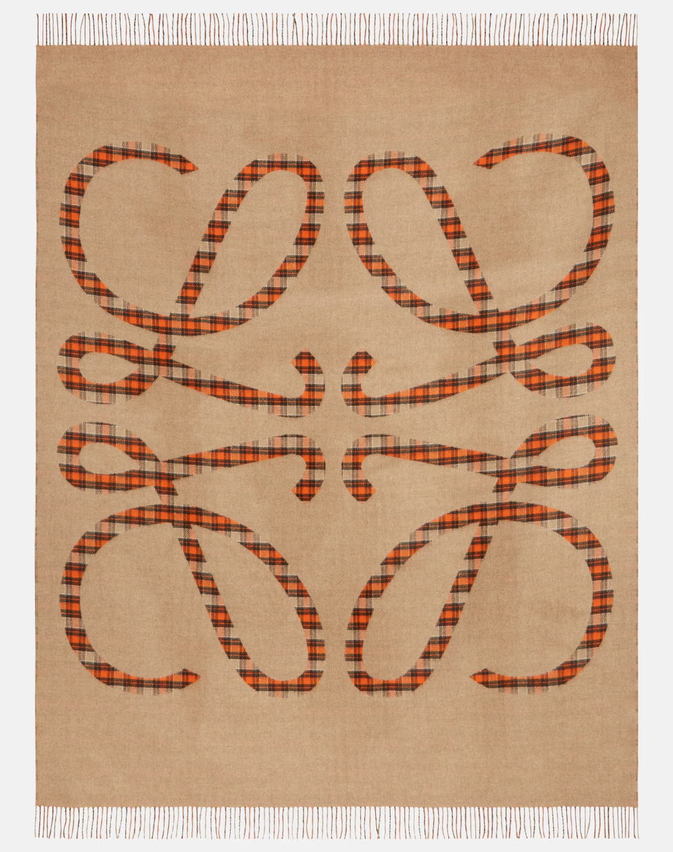 Loewe
Anagram checked wool and cashmere blanket