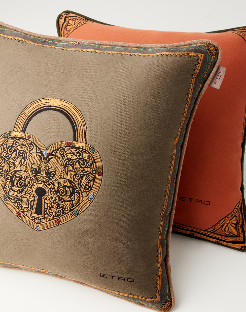 Etro
Herald embroidered cotton-blend cushion