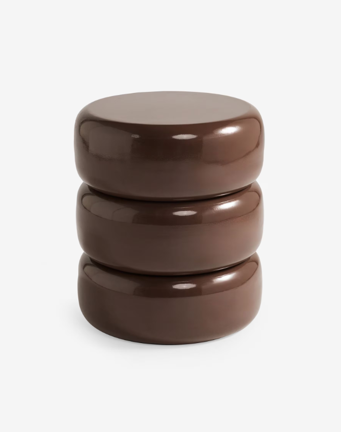 Coen Side Table in Chocolate Brown