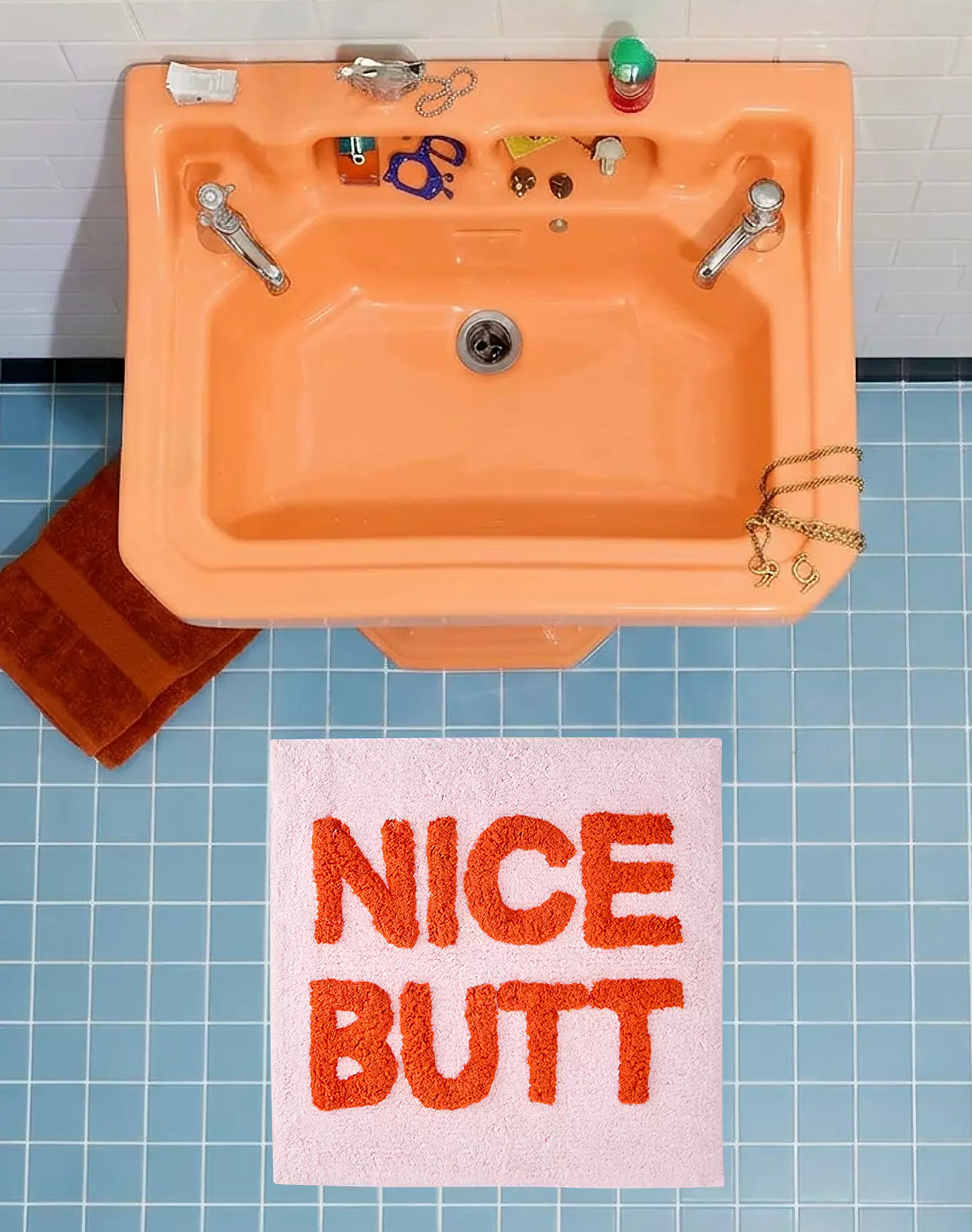 Nice Butt Square Bath Mat