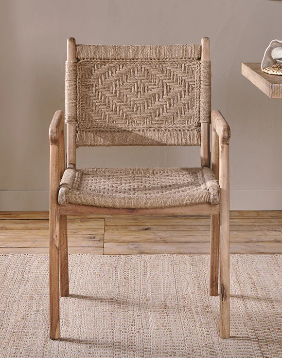 Vinay Woven Dining Chair Natural nkuku 3