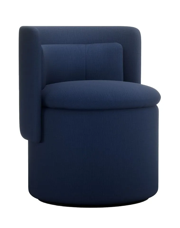 cocktail chair smart cotton linen indigo