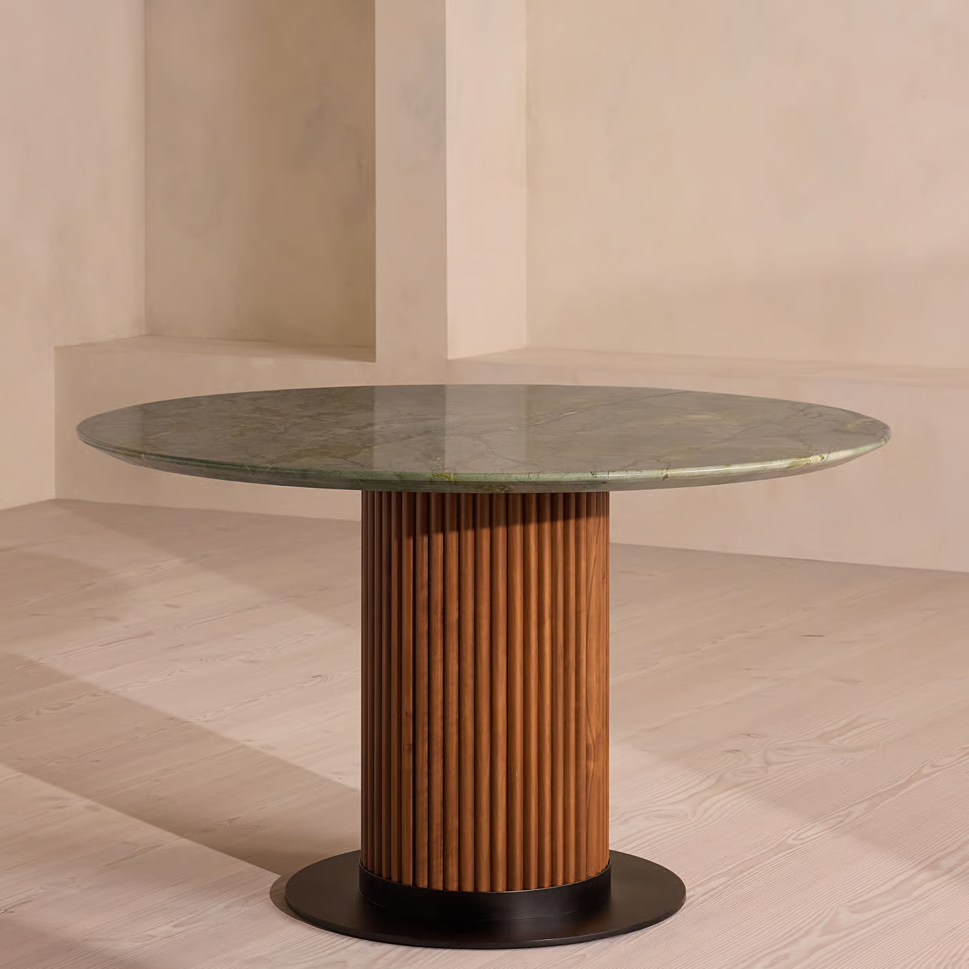 Murcell Round Dining Table, Carrara Marble