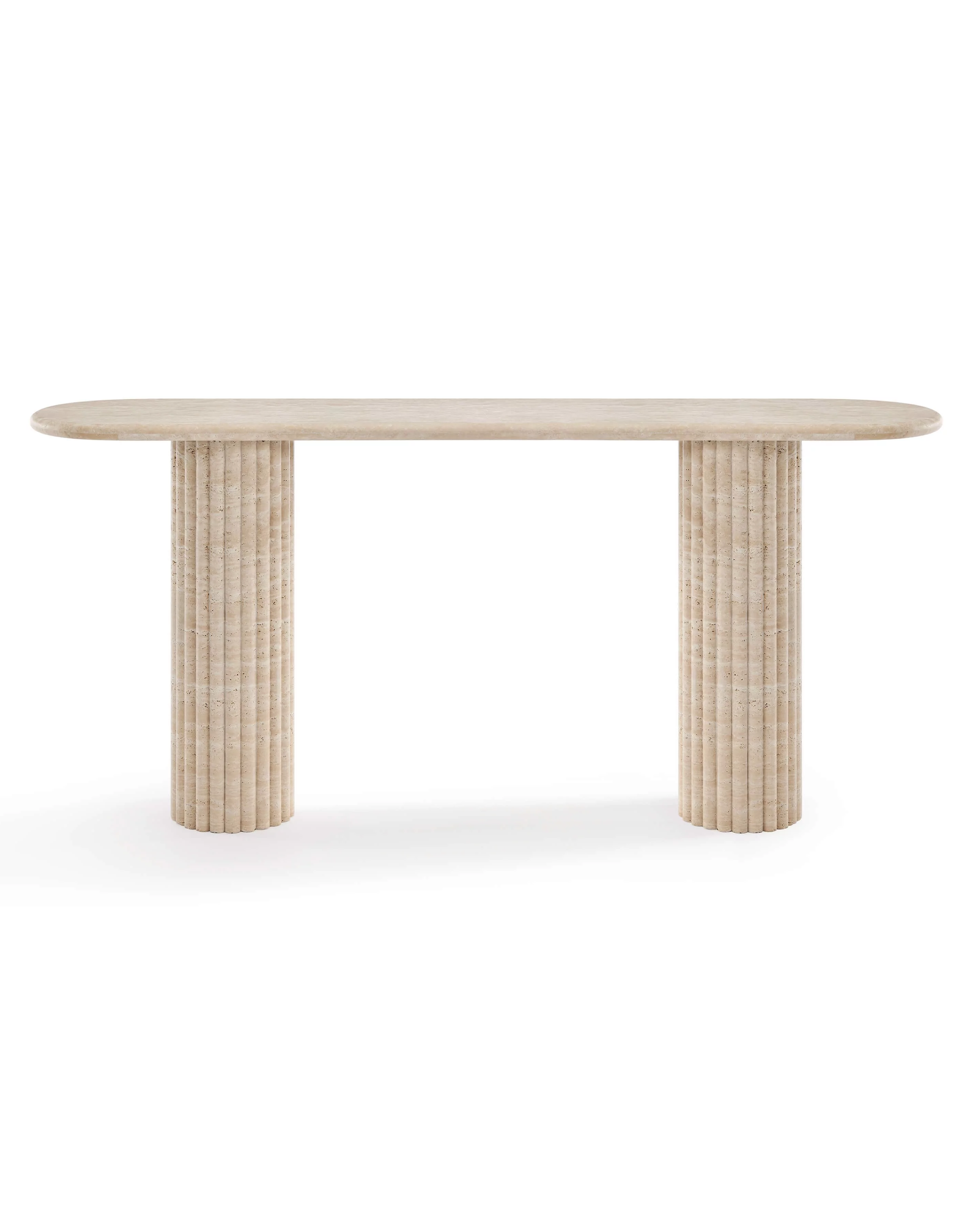 Eternity Modern Cava Fluted Console Table