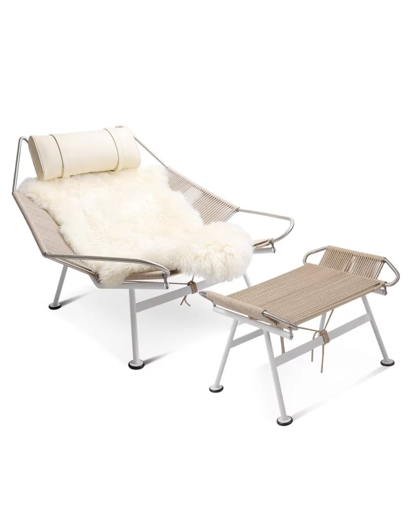 Eternity Modern Flag Halyard Chair & Ottoman