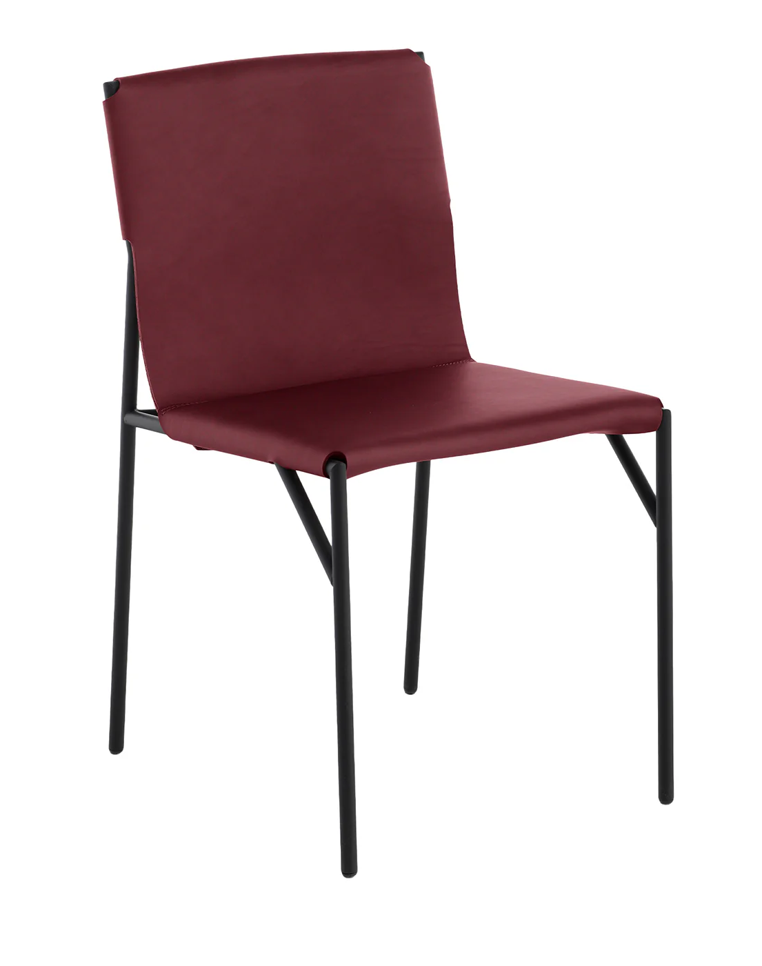 Horm Tout Le Jour Burgundy Leather Chair