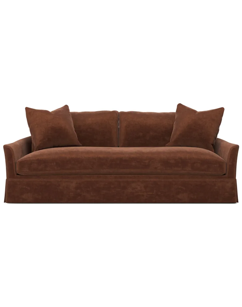 Hartwell Chocolate Mousse Performance Velvet Sofa
