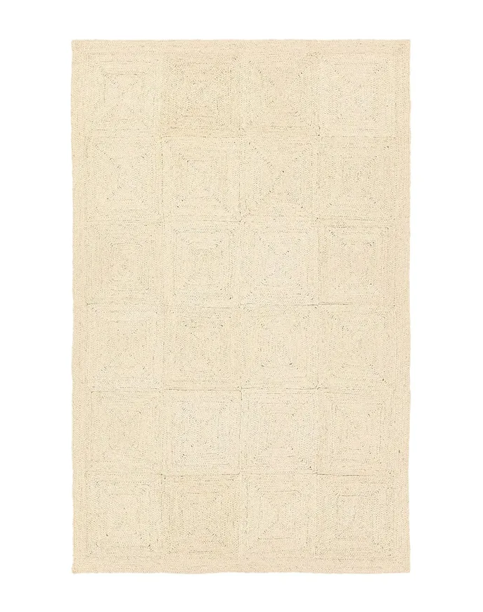 Brigida Coastal Beach Cream Handwoven Jute Rug