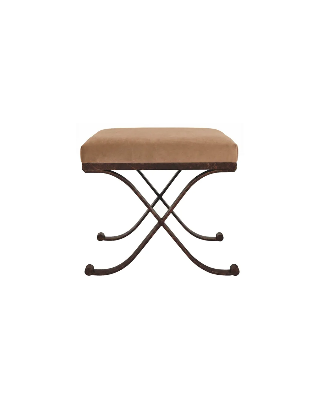 Uzor Mocha Mist Performance Velvet Rectangular Ottoman