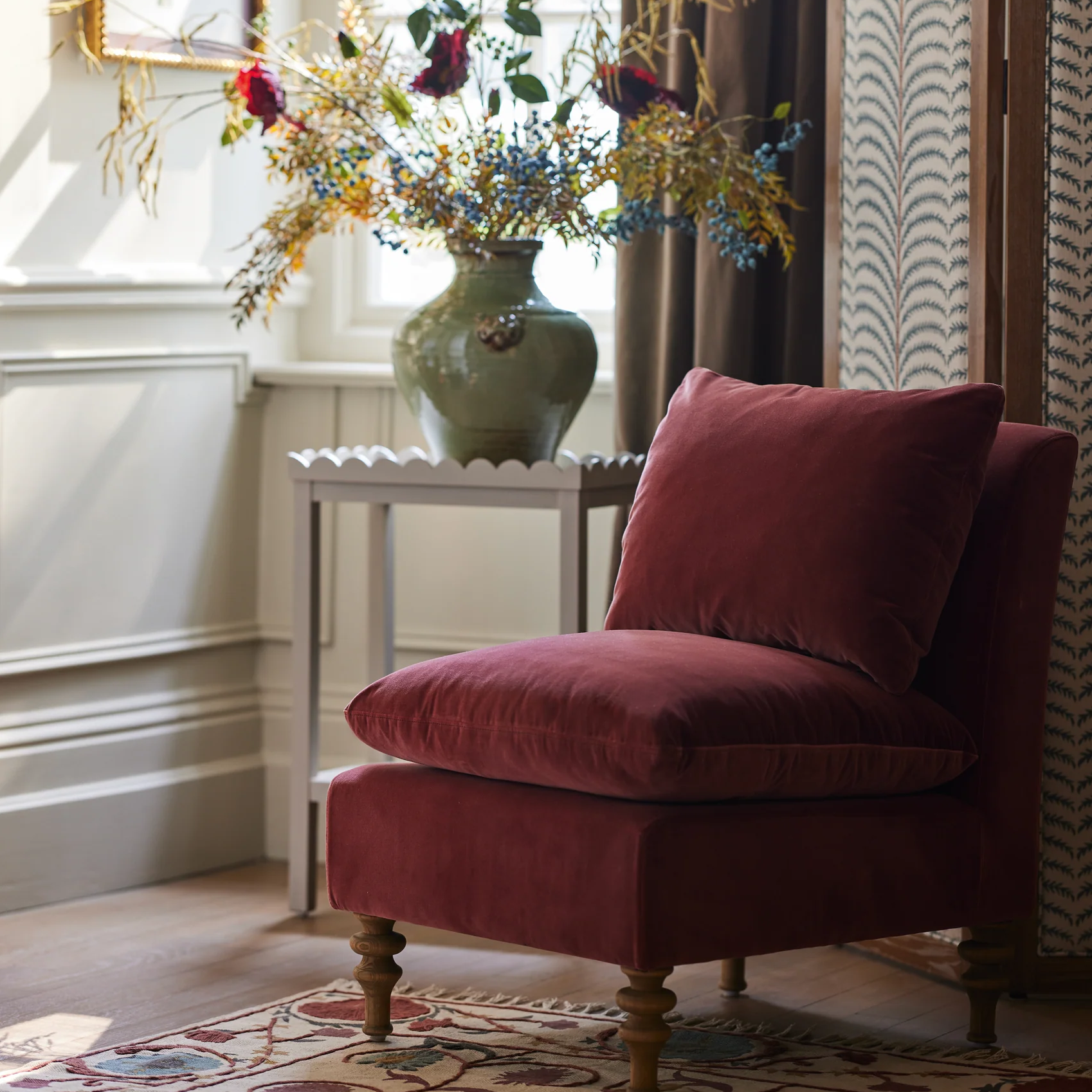 rosina velvet slipper chair blood orange a21053 2 10 1041 10 02