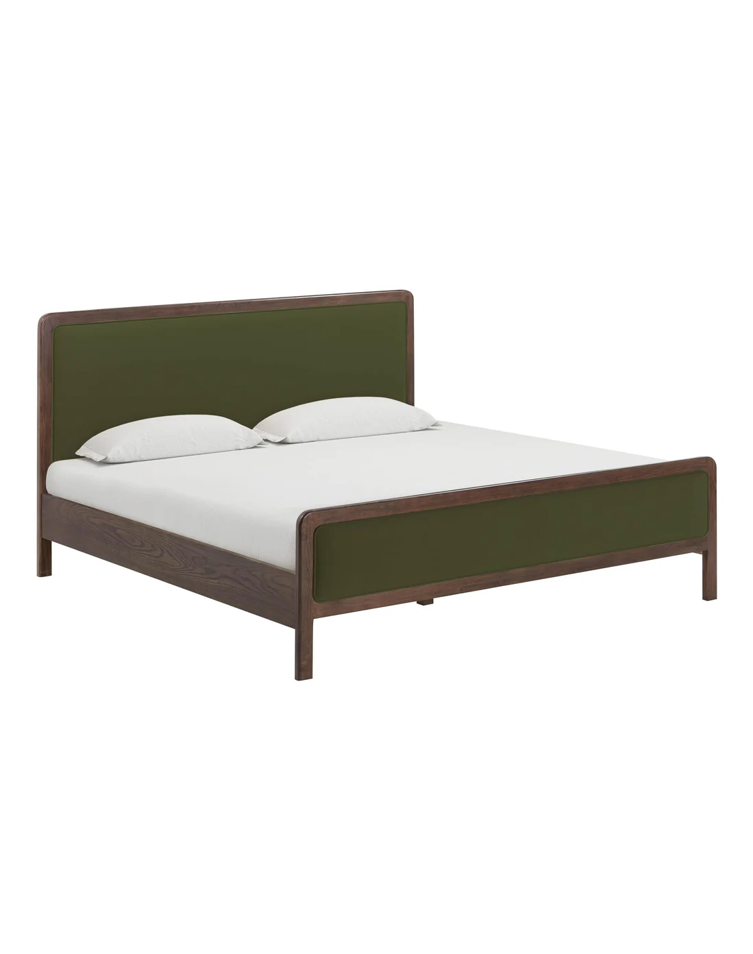 Tov Hella Contract-Grade Velvet and Ash Wood Bed