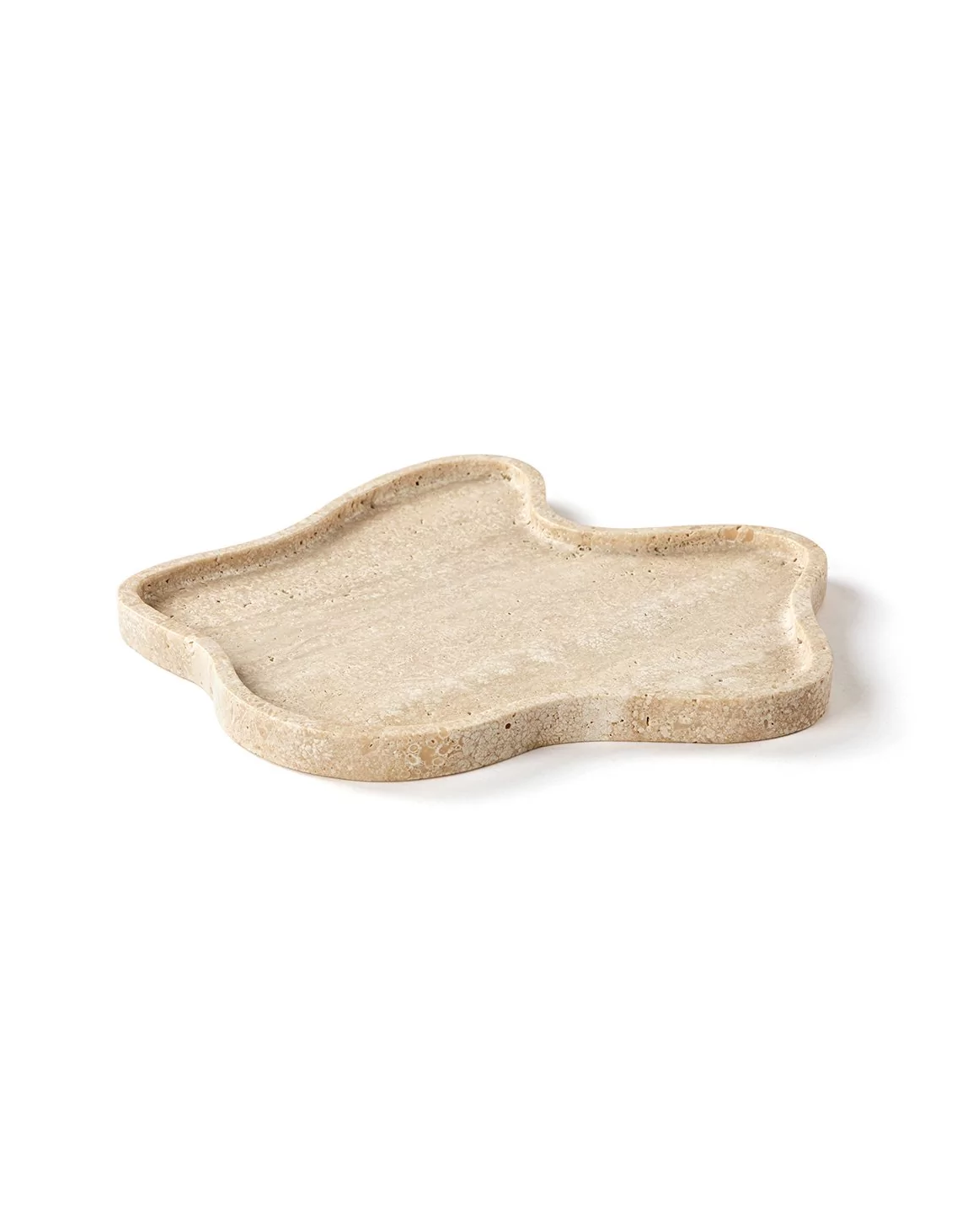 Eternity Modern Mae Wavy Marble Travertine Catchall