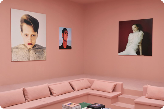 A freshly painted room in a deep colour