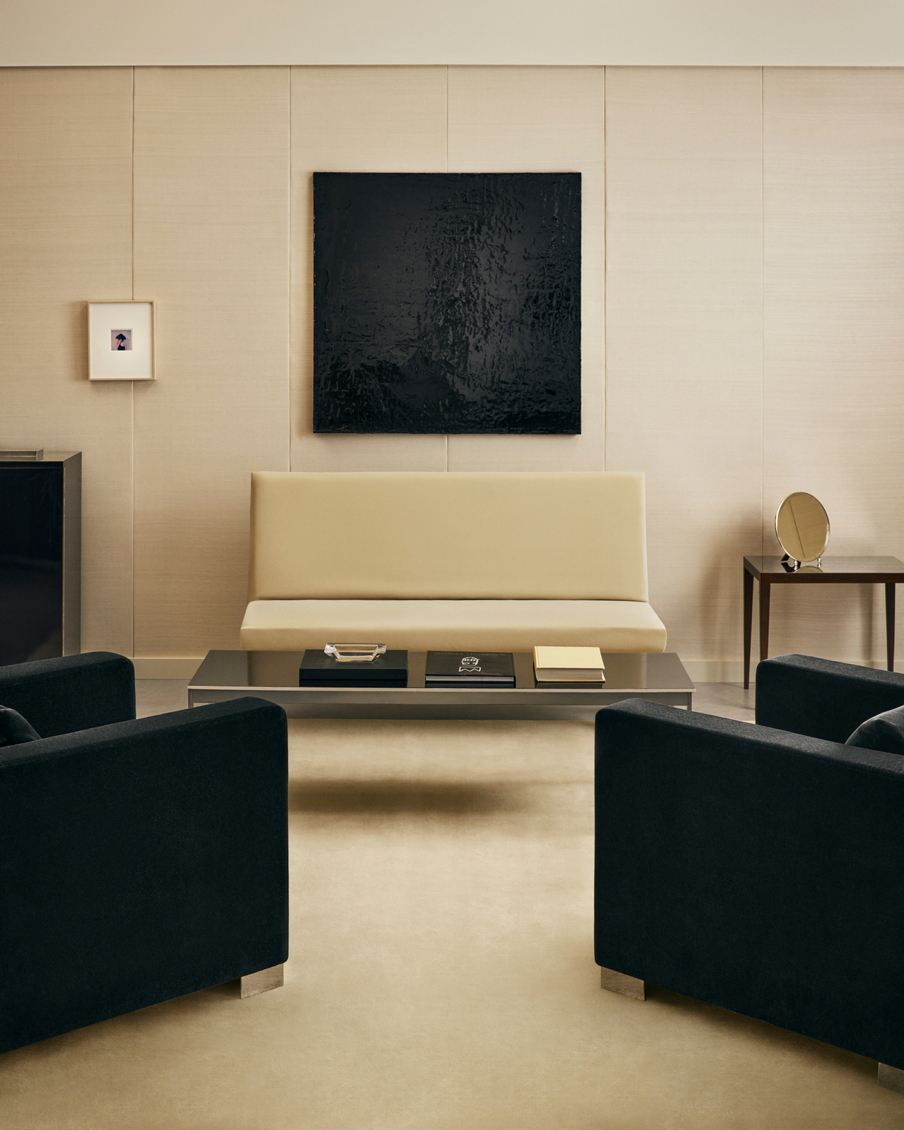 Nordic Knots wool rug in a pale Scandinavian room