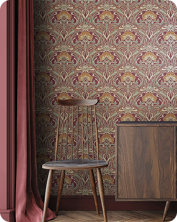 Dunelm wallpaper in a bright family hallway