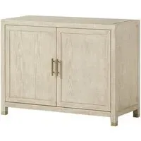 2-Door Cabinet with Brass Handles - Natural, Ash Wood