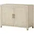 2-Door Cabinet with Brass Handles - Natural, Ash Wood