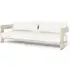 2-Seater Curved Sofa - Bone, Aluminum
