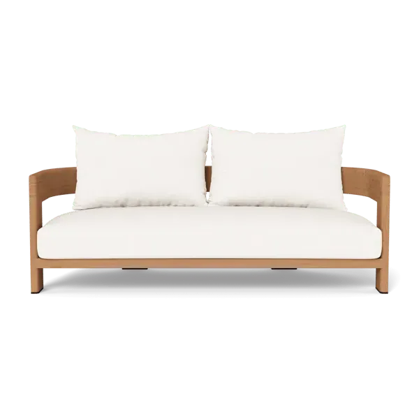 2-Seater Curved Sofa - Teak, Teak Wood