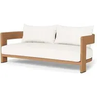 2-Seater Curved Sofa - Teak, Teak Wood